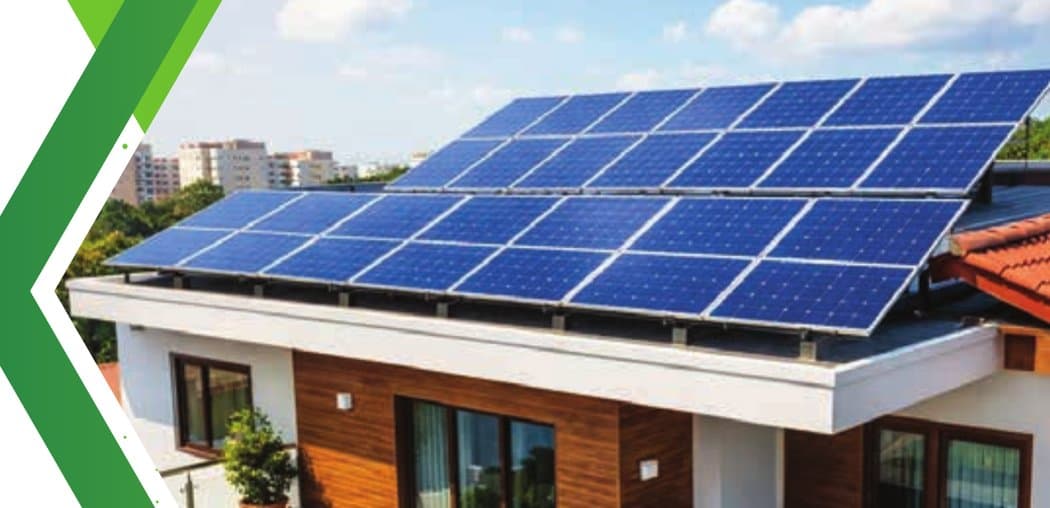 Solar panels installed on a modern residential rooftop